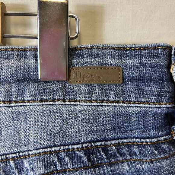 Kut From The Kloth Blue Medium Wash Mid-Rise Straight Leg Cropped Jeans Size 16W - Picture 9 of 13